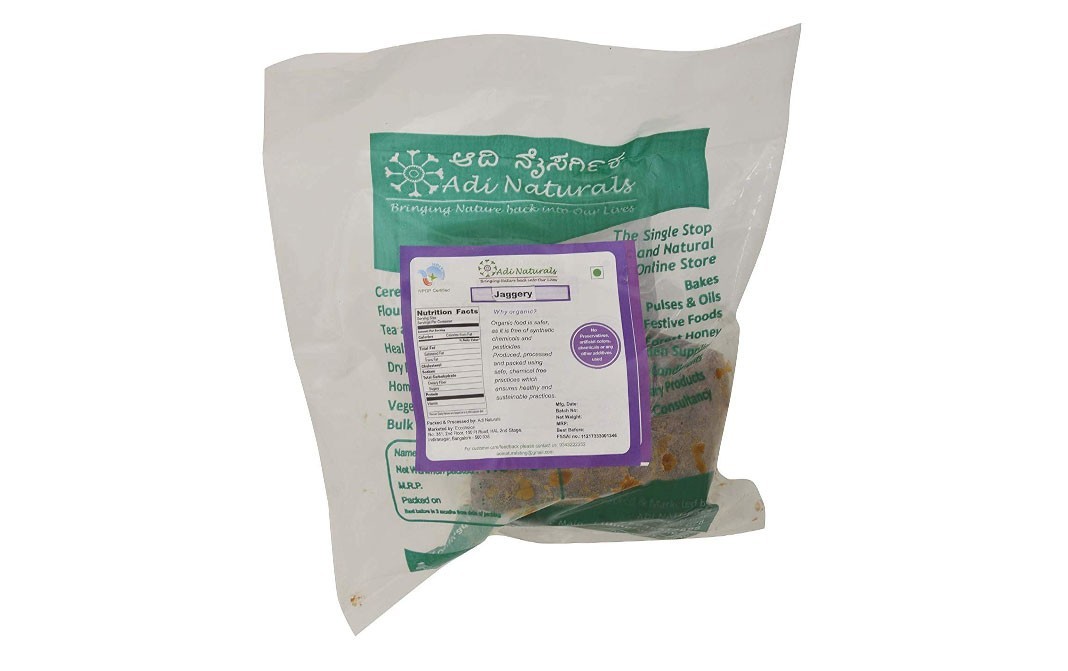 Adi Naturals Jaggery Block    Pack  900 grams